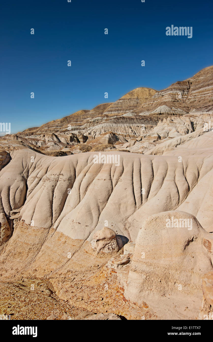 Hoodoos, 16 km östlich von Drumheller am Hoodoo Trail (Hwy 10), Alberta, Kanada Stockfoto