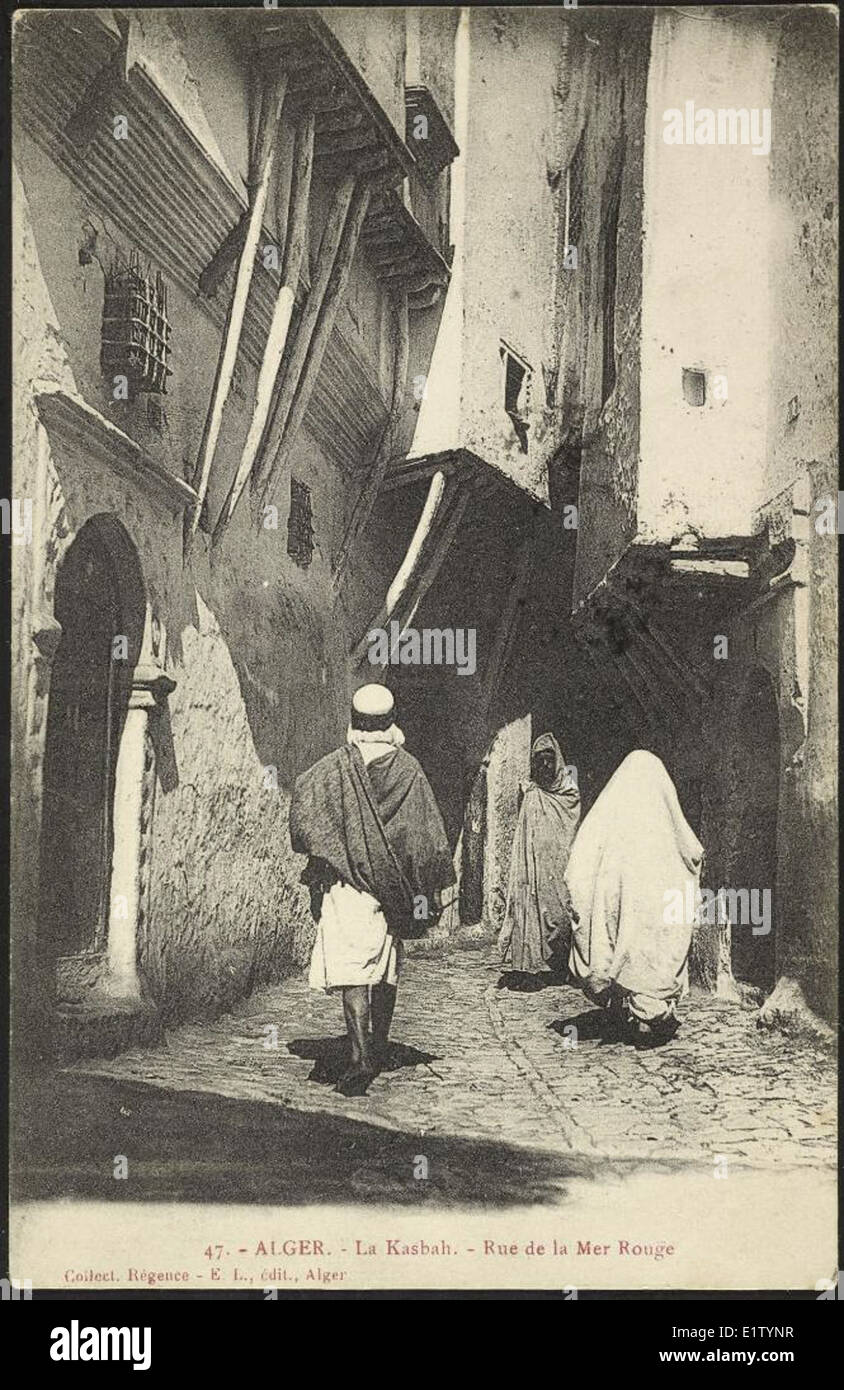 Algier: Casbah, Rue De La Mer Rouge (GRI) Stockfoto