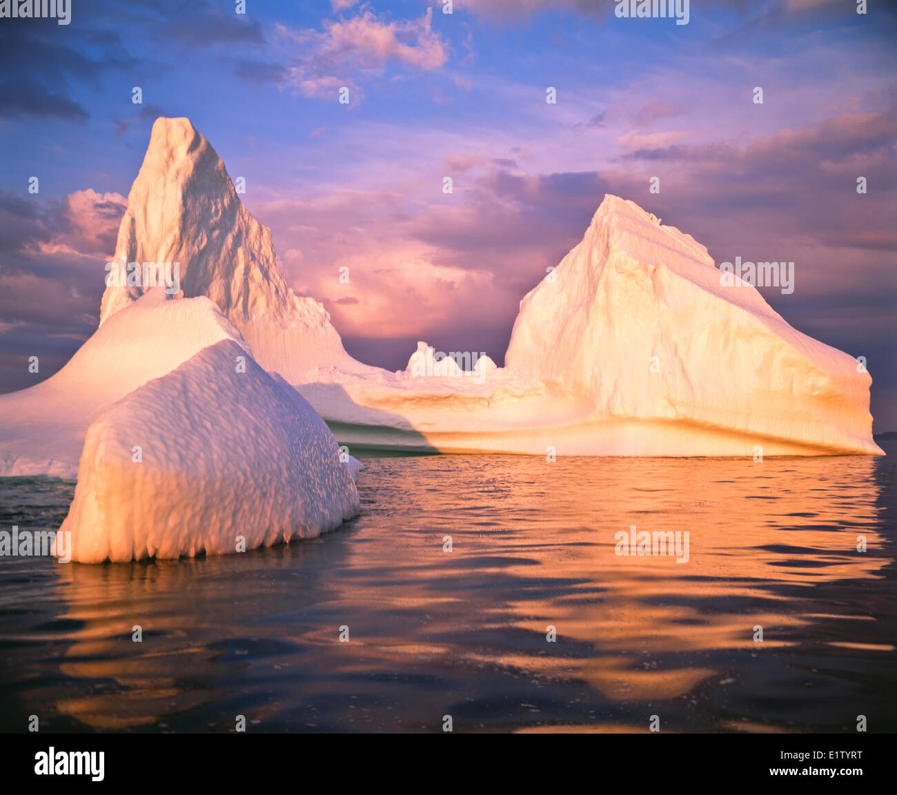Eisberg in Iceberg Alley vor der großen nördlichen Halbinsel, St. Anthony, Labrador und Neufundland, Kanada Stockfoto