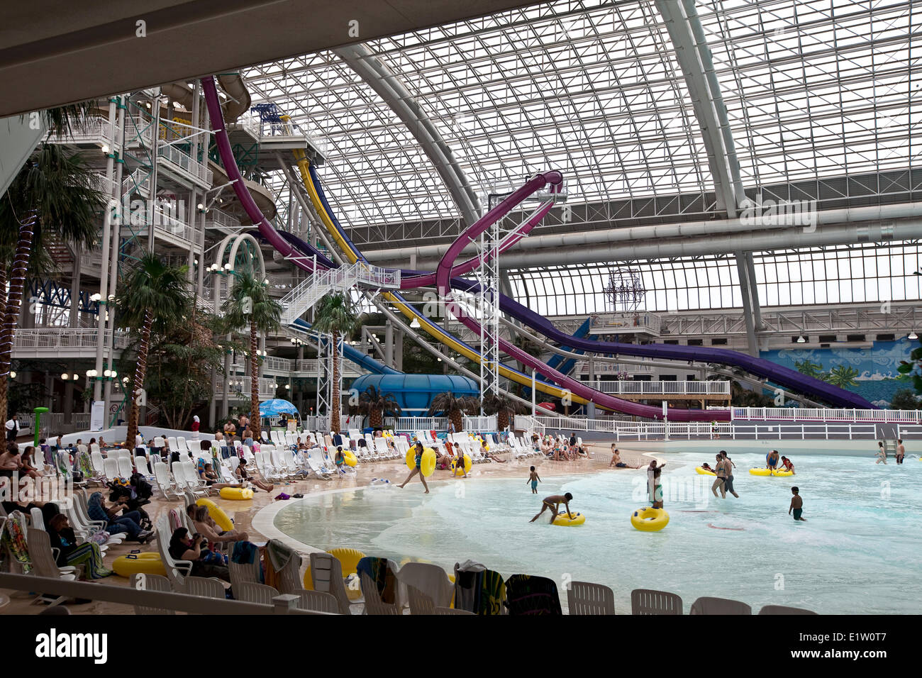 World Waterpark, West Edmonton Mall, Edmonton, Alberta, Kanada. Stockfoto