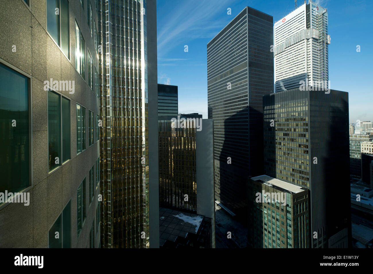 Toronto in der Innenstadt. Bay Street Bankenviertel. Stockfoto