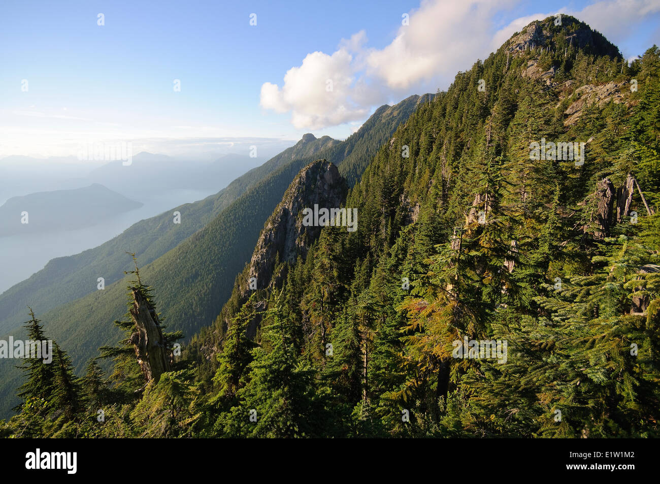 Harvey und Harveys Pup zu montieren. Lions Bay. Howe Sound. West Vancouver, Britisch-Kolumbien, Kanada Stockfoto