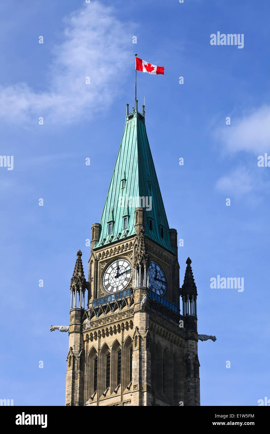 Peace Tower, kanadische Parlamentsgebäude, Ottawa, Ontario, Kanada Stockfoto