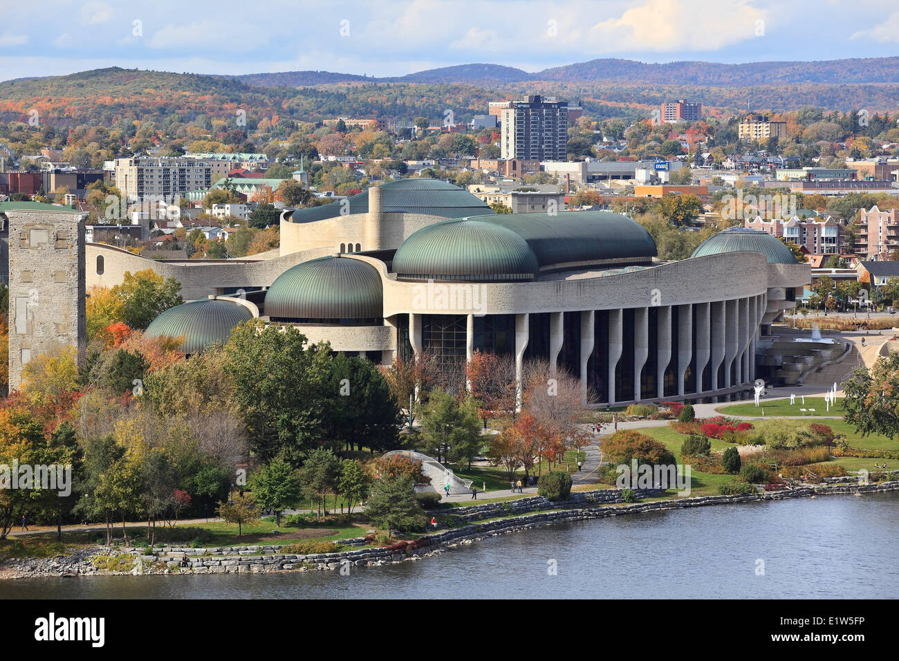 Canadian Museum of Civilization auf dem Ottawa River, Gatineau, Quebec, Kanada Stockfoto