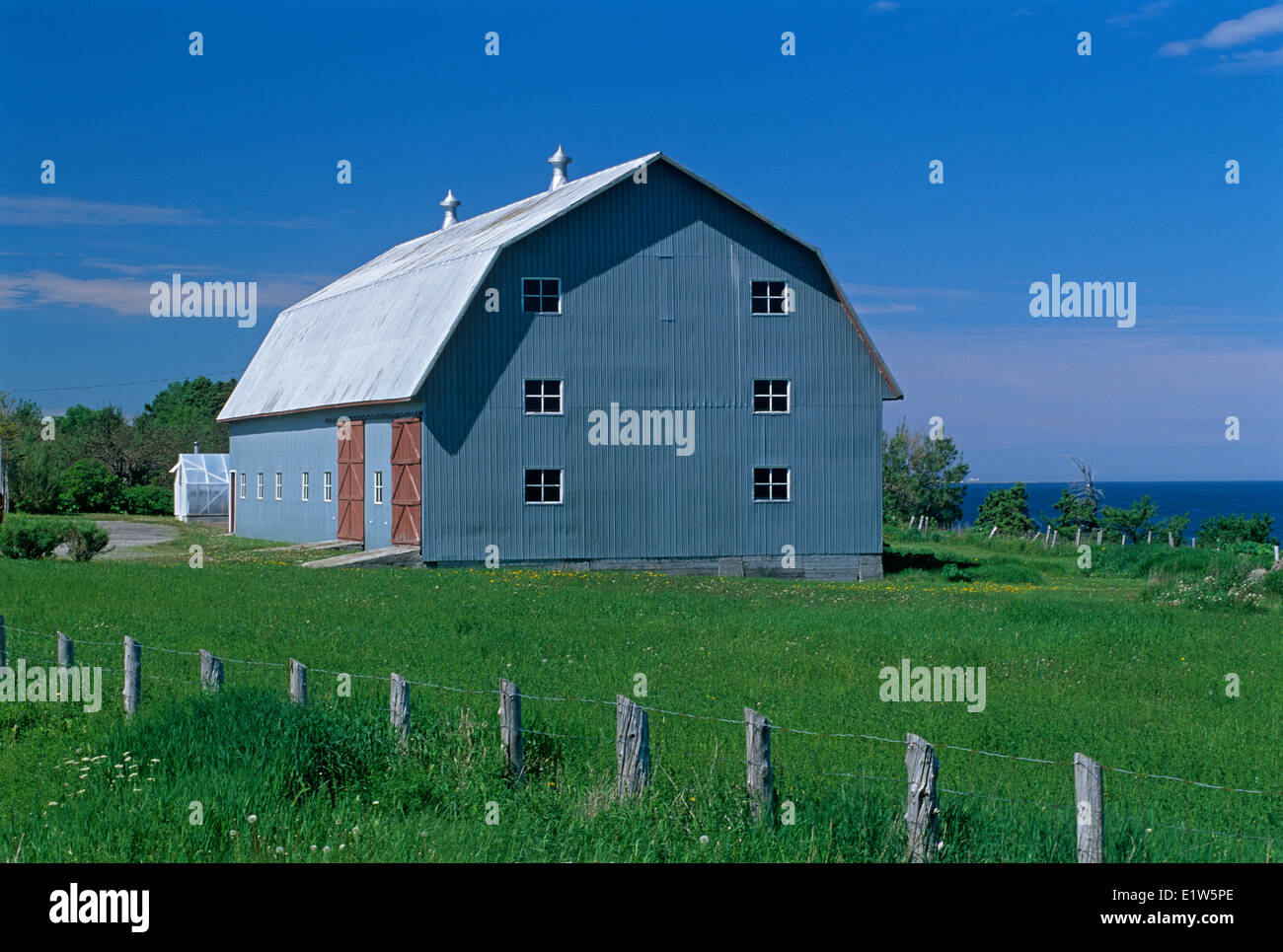 Scheune auf Gaspe Halbinsel, zierliche Matane, Quebec, Kanada Stockfoto