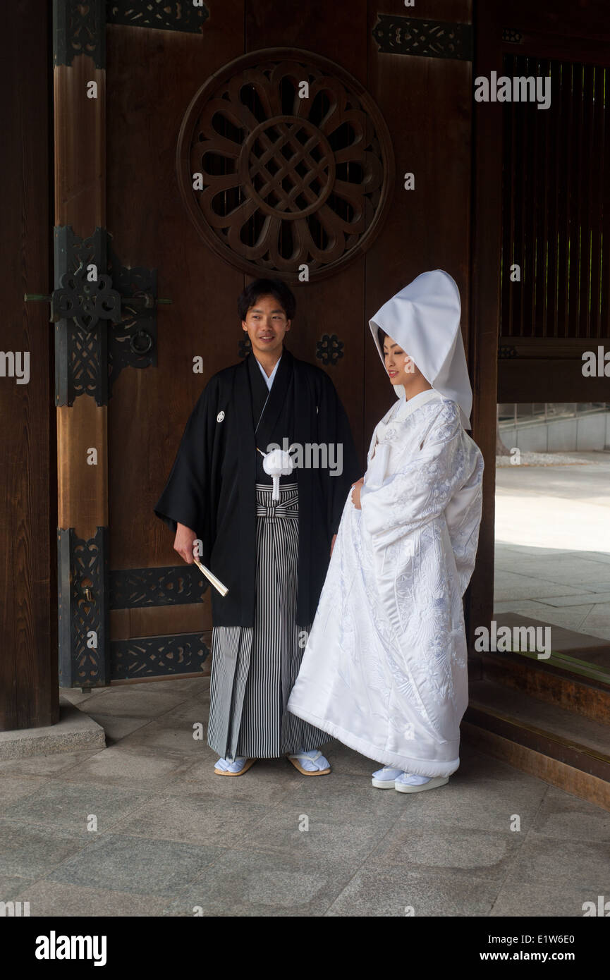 Japan, Tokyo2014 - Meiji Shinto Schrein Shinto traditionelle Hochzeit Stockfoto
