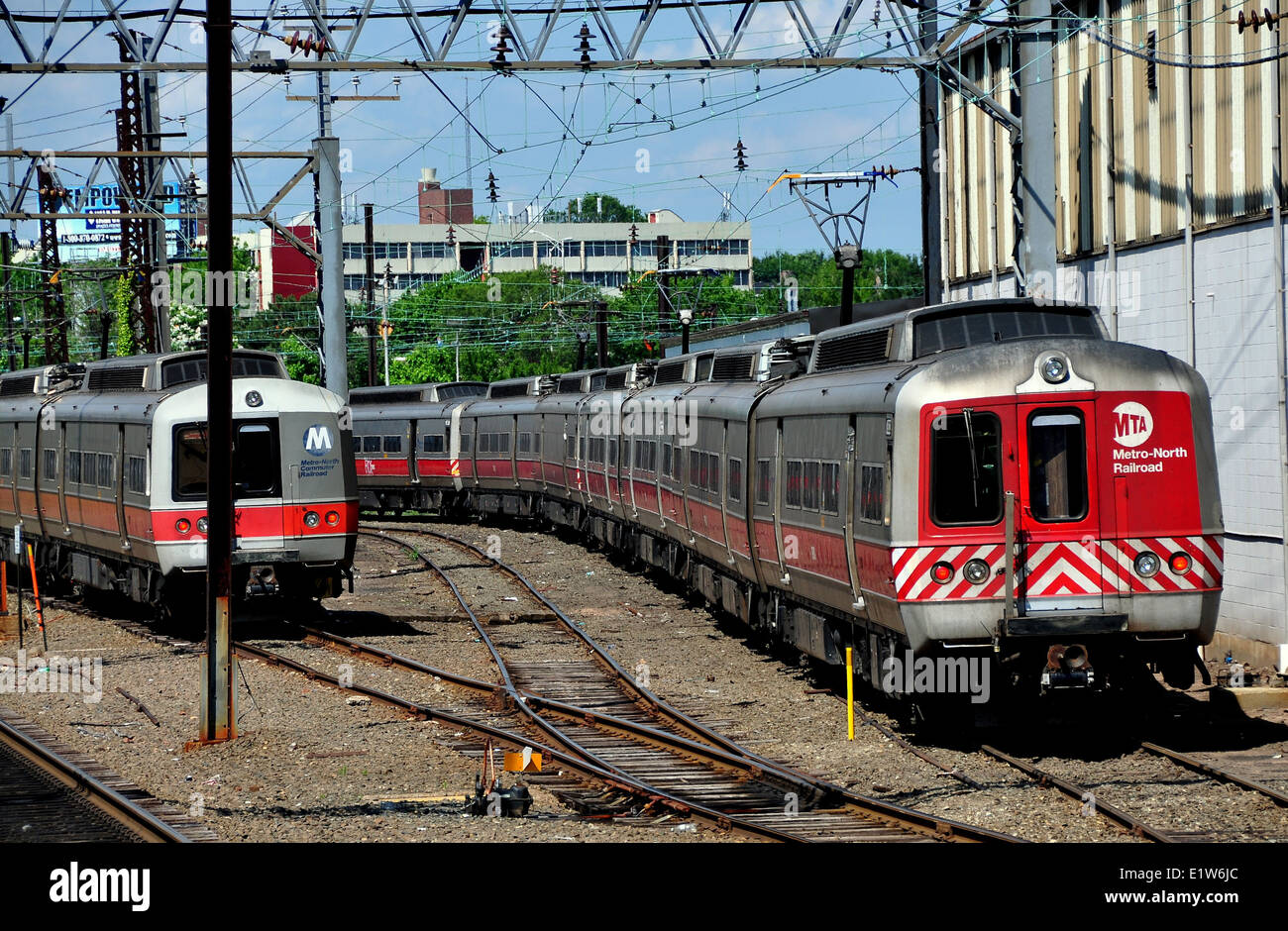 New Haven, Connecticut: Metro-North MTA Pendelzüge Stockfoto