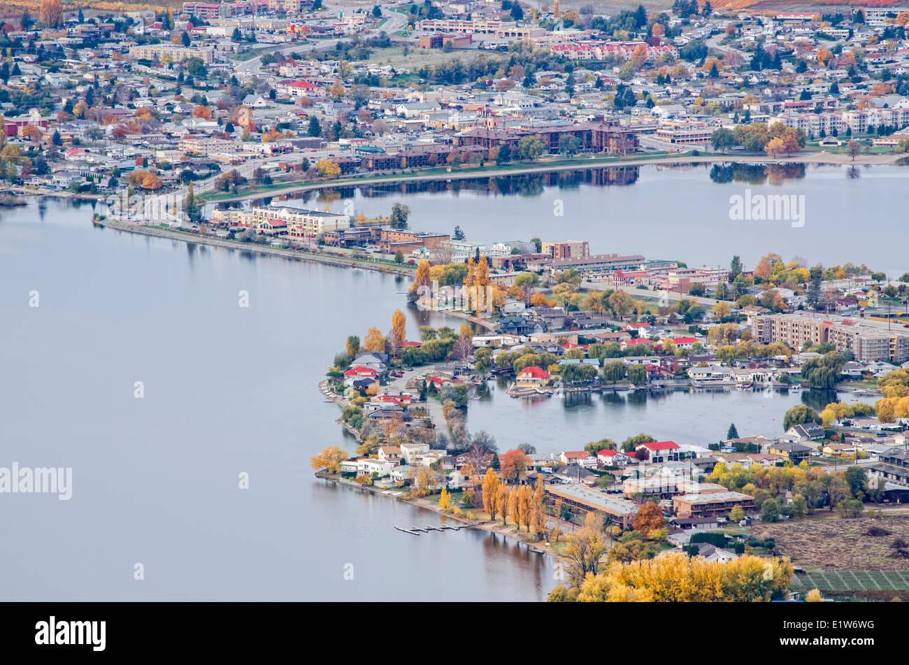 Urbanes Leben in Osoyoos in Osoyoos Lake, Okanagan Valley of British Columbia, Kanada. Stockfoto