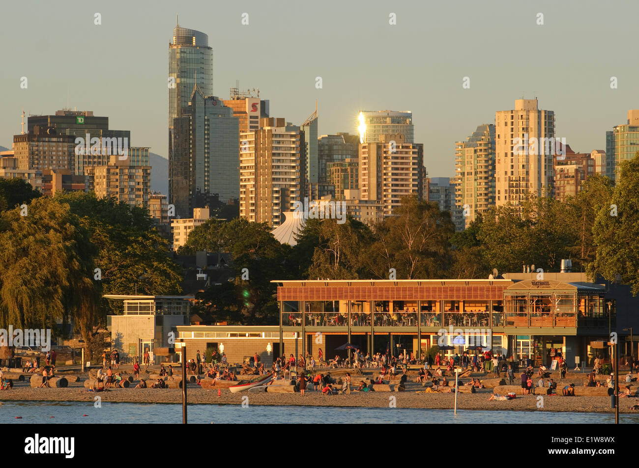Kitsilano Strand (Kits) Vancouver, British Columbia, Kanada Stockfoto