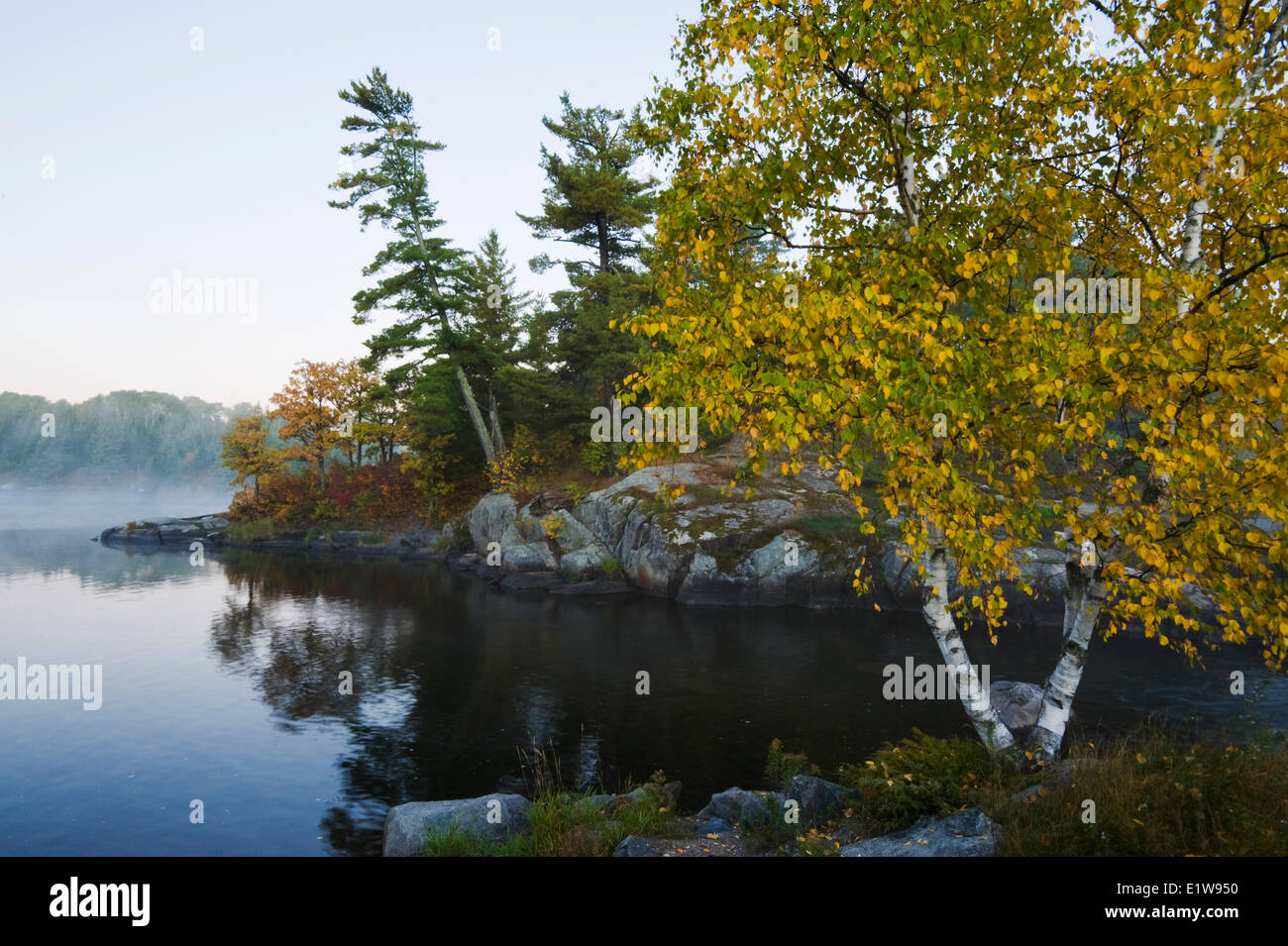 Herbst, Lake Of The Woods, Nordwesten von Ontario, Kanada Stockfoto