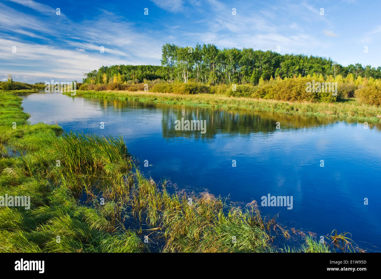 Fluss in der Nähe von Canoe Lake, nördlichen Saskatchewan, Kanada Stockfoto
