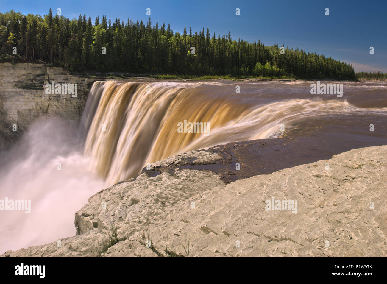 Alexandra Falls, Twin Falls Gorge Territorial Park, Nordwest-Territorien, Kanada Stockfoto