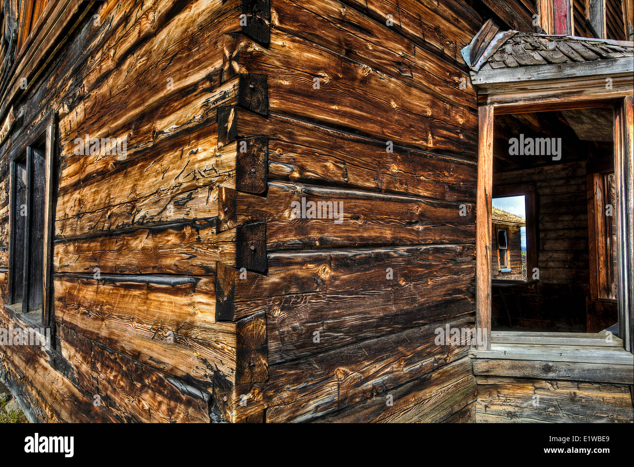 Verlassene Ranch nach Hause, Britisch-Kolumbien, Kanada Stockfoto