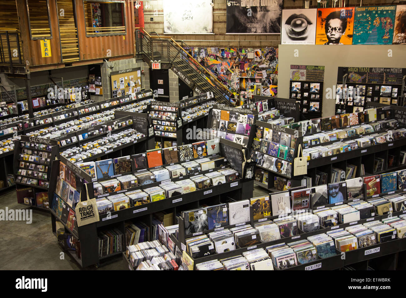 Record Store Day 2014, Rough Trade New York, Brooklyn Stockfoto