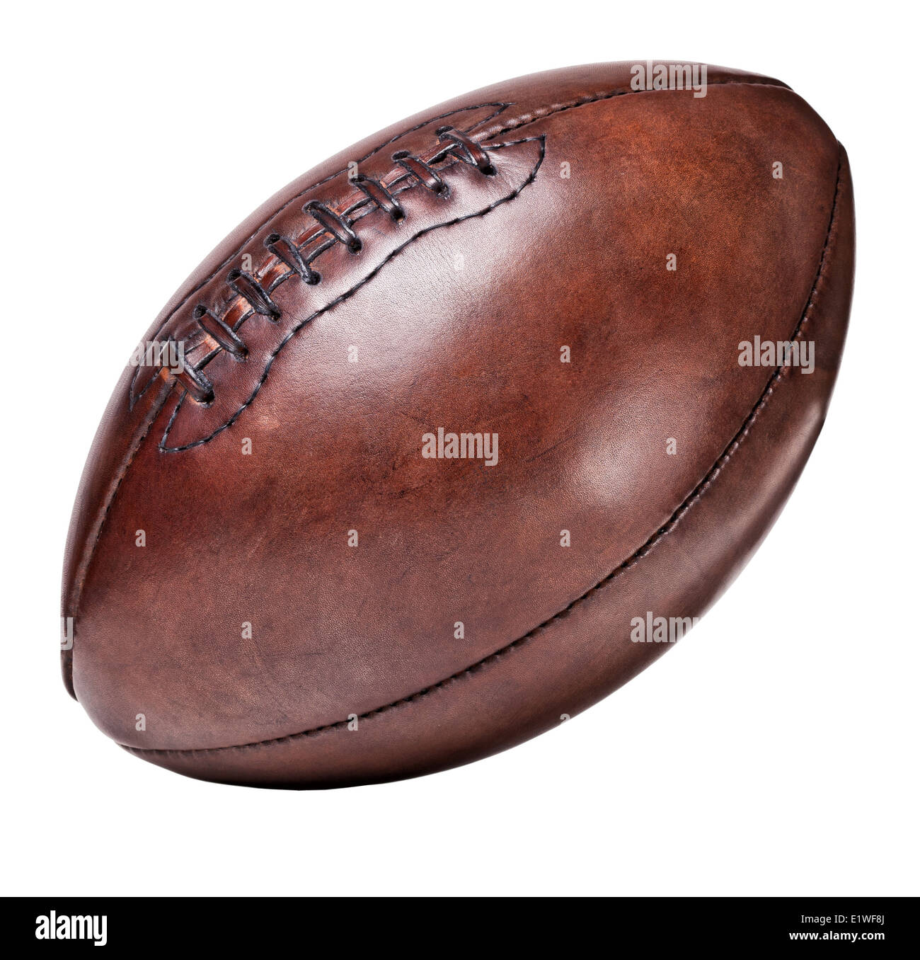 klassische alte Leder-Fußball-Hintergrund Stockfoto