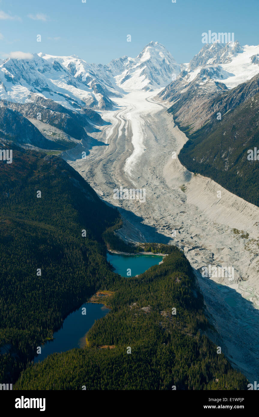 Mount Waddington und Tiedemann Gletscher im Herbst, Britisch-Kolumbien Stockfoto
