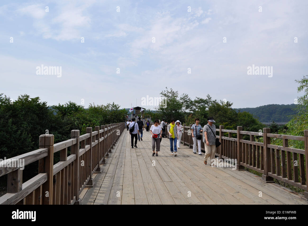 Freiheitsbrücke, Imjingak Park, Südkorea Stockfoto
