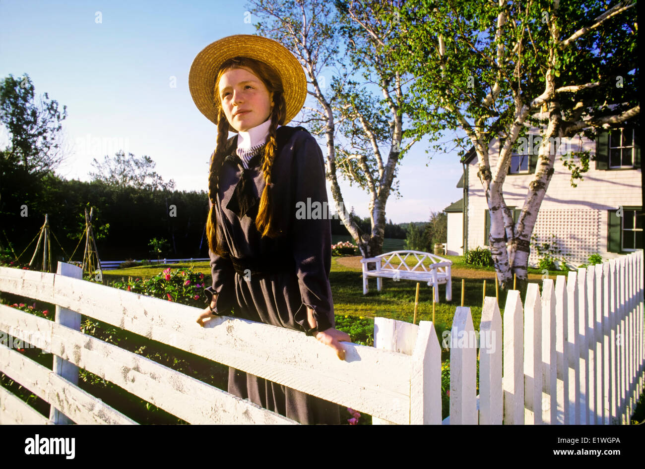 Jenna MacMillan als "Anne of Green Gables, Prince Edward Island National Park, Kanada, Modell veröffentlicht Stockfoto