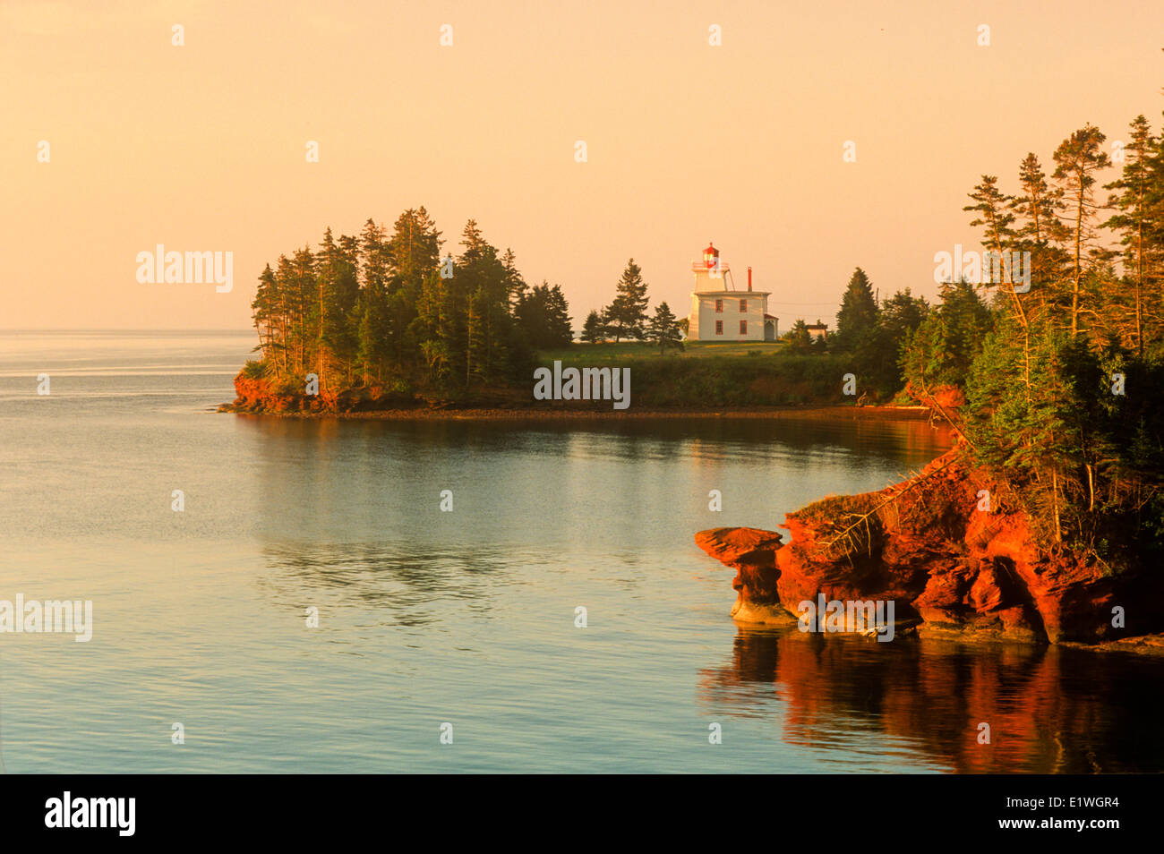 Blochhouse Leuchtturm, Rocky Point, Prince-Edward-Insel, Kanada Stockfoto