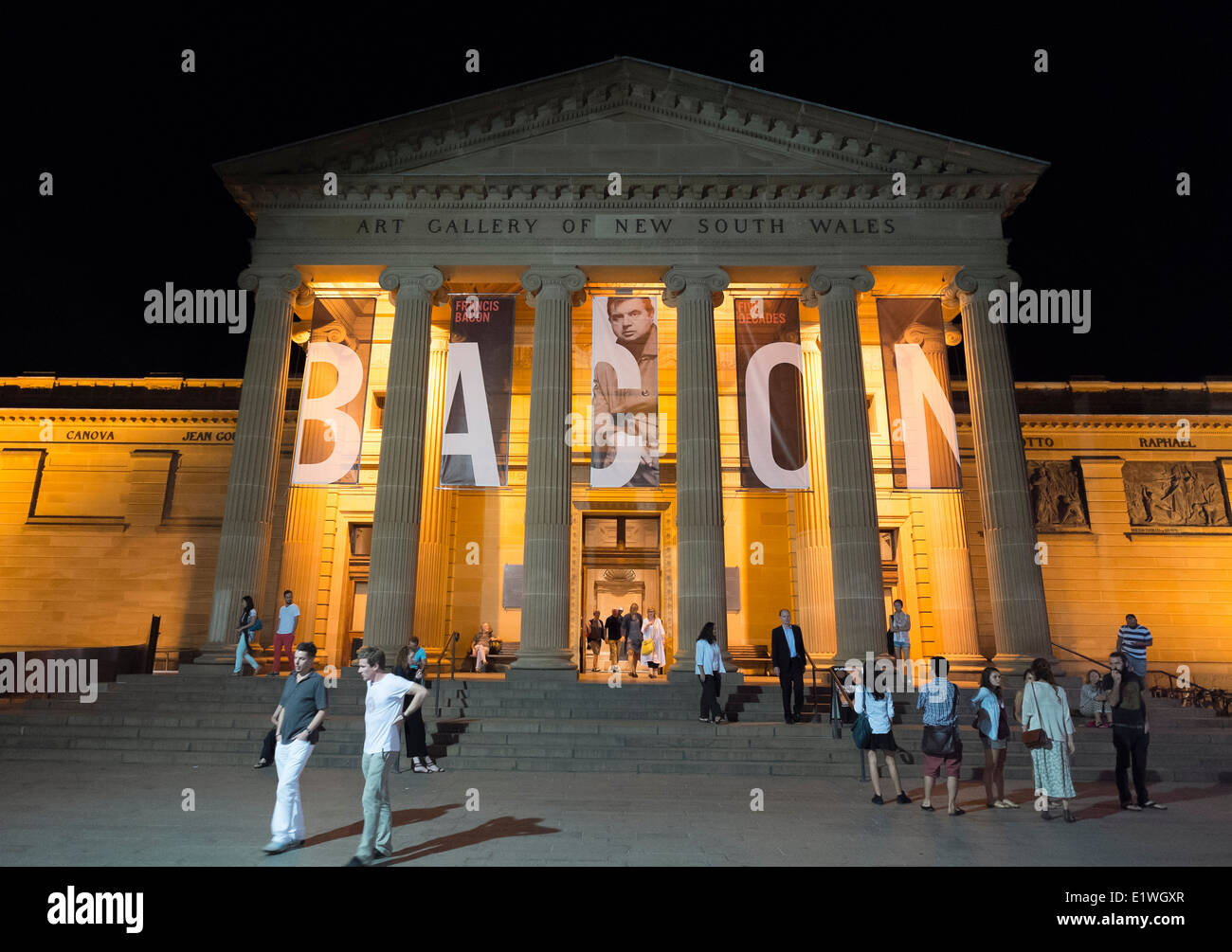 Art Gallery of New South Wales in der Nacht in Sydney Australia Stockfoto