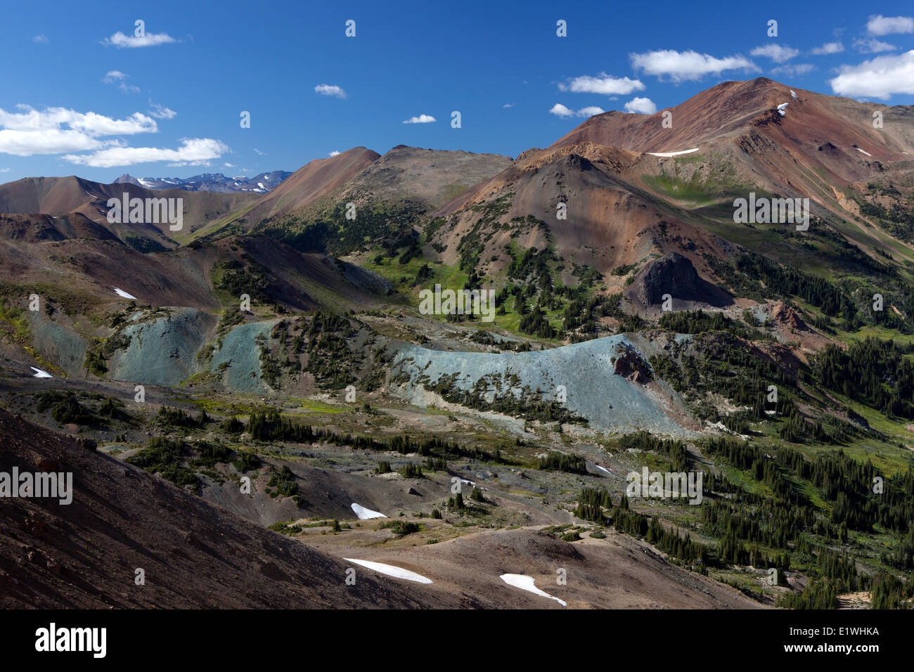 Blick vom Taylor Peak, südlichen Chilcotins, Britisch-Kolumbien, Kanada Stockfoto
