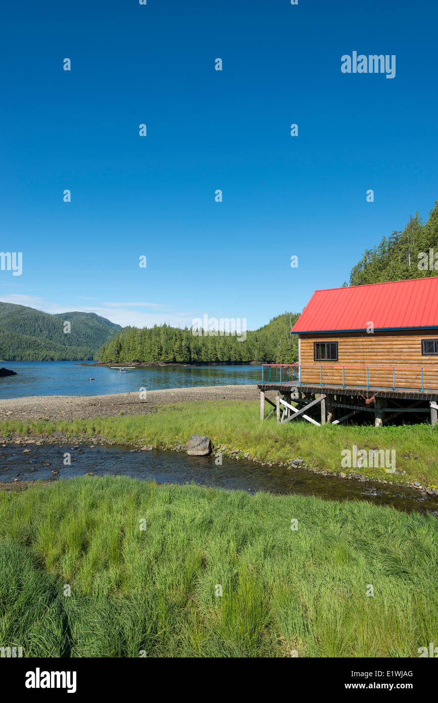 Unterkunft im Nimmo Bay Wilderness Resort, Britisch-Kolumbien, Kanada Stockfoto