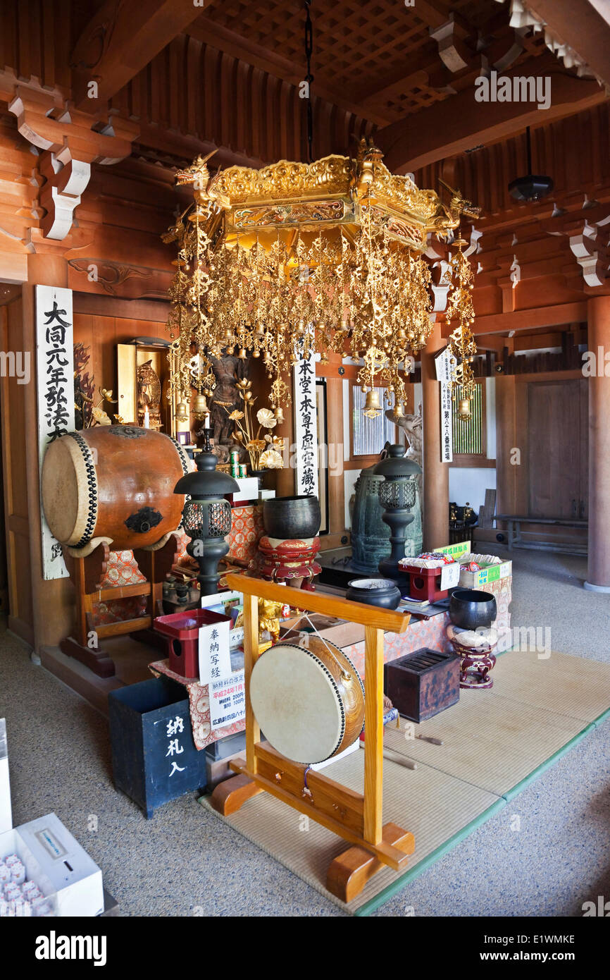 Schrein in Misenhondo Halle am Berg Misen, Miyajima, Japan. Stockfoto