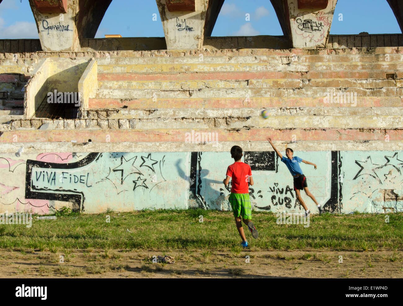 Josi Marti-Kinder-Sport-Bereich, in Vededo, Havanna, Kuba Stockfoto