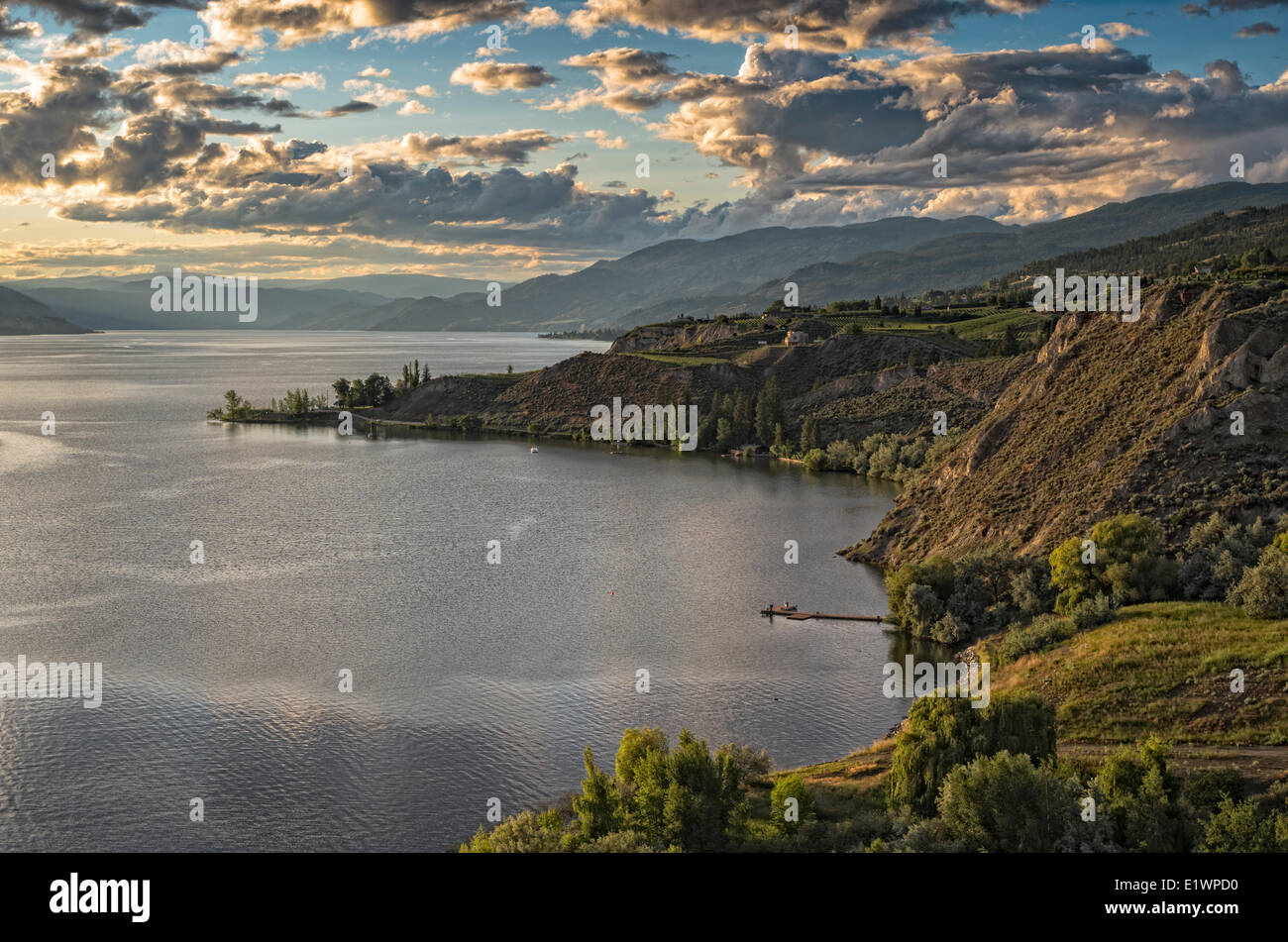 Naramata Küstenlinie und Okanagan Lake. Okanagan Valley of British Columbia, Kanada. Stockfoto