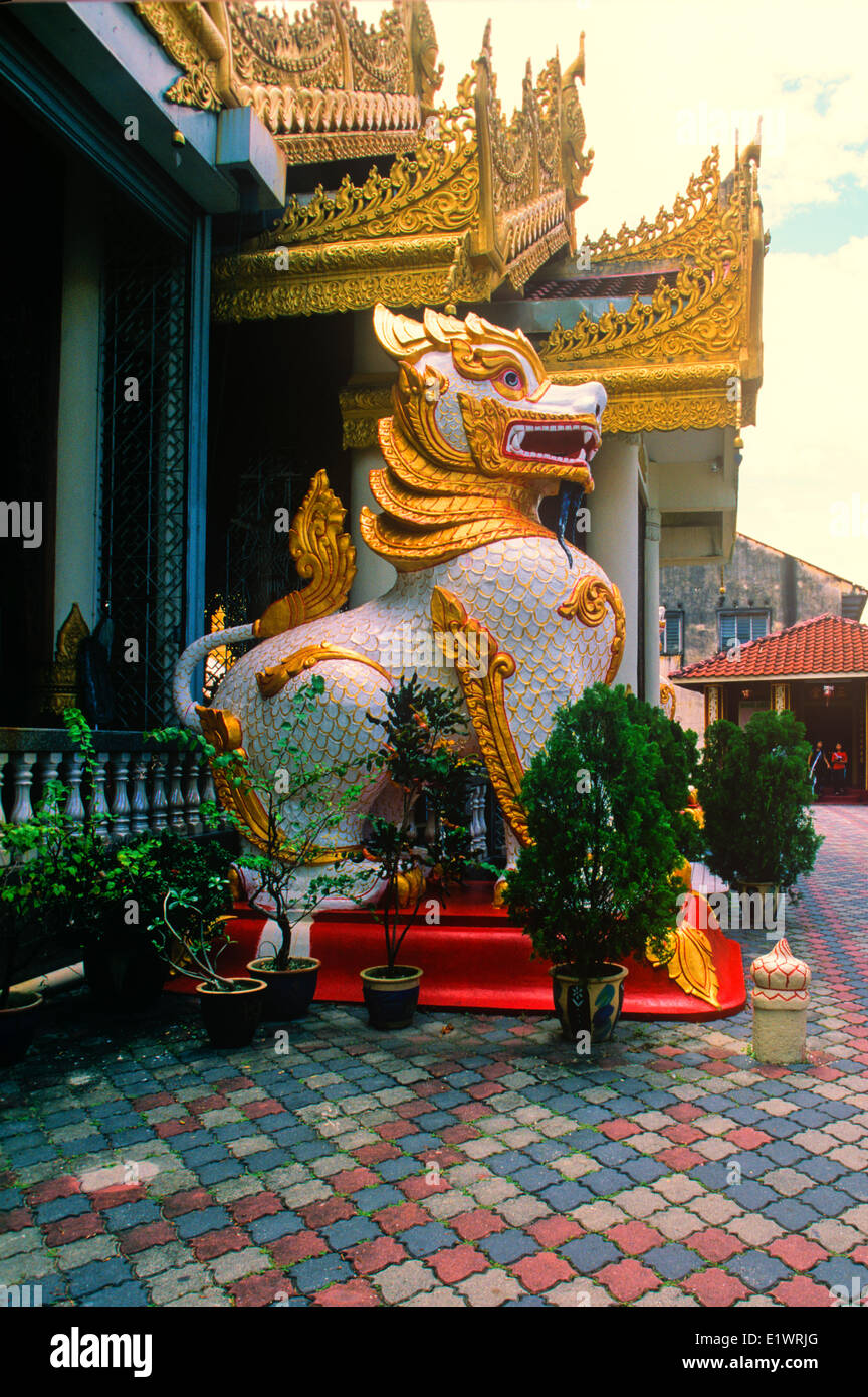 Dhammikarama birmanischen Tempel liegt am UNESCO Weltkulturerbe, Georgetown, Penang, Malaysia Stockfoto