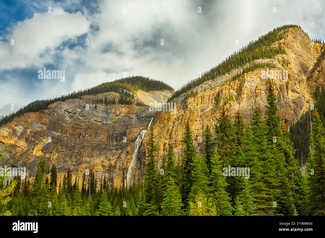 Gespeisten Wasserfälle, Yoho Nationalpark, Britisch-Kolumbien, Kanada Stockfoto
