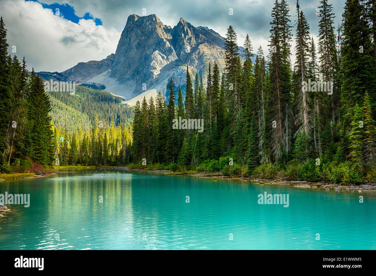 Emerald Lake, Yoho Nationalpark, Britisch-Kolumbien, Kanada Stockfoto