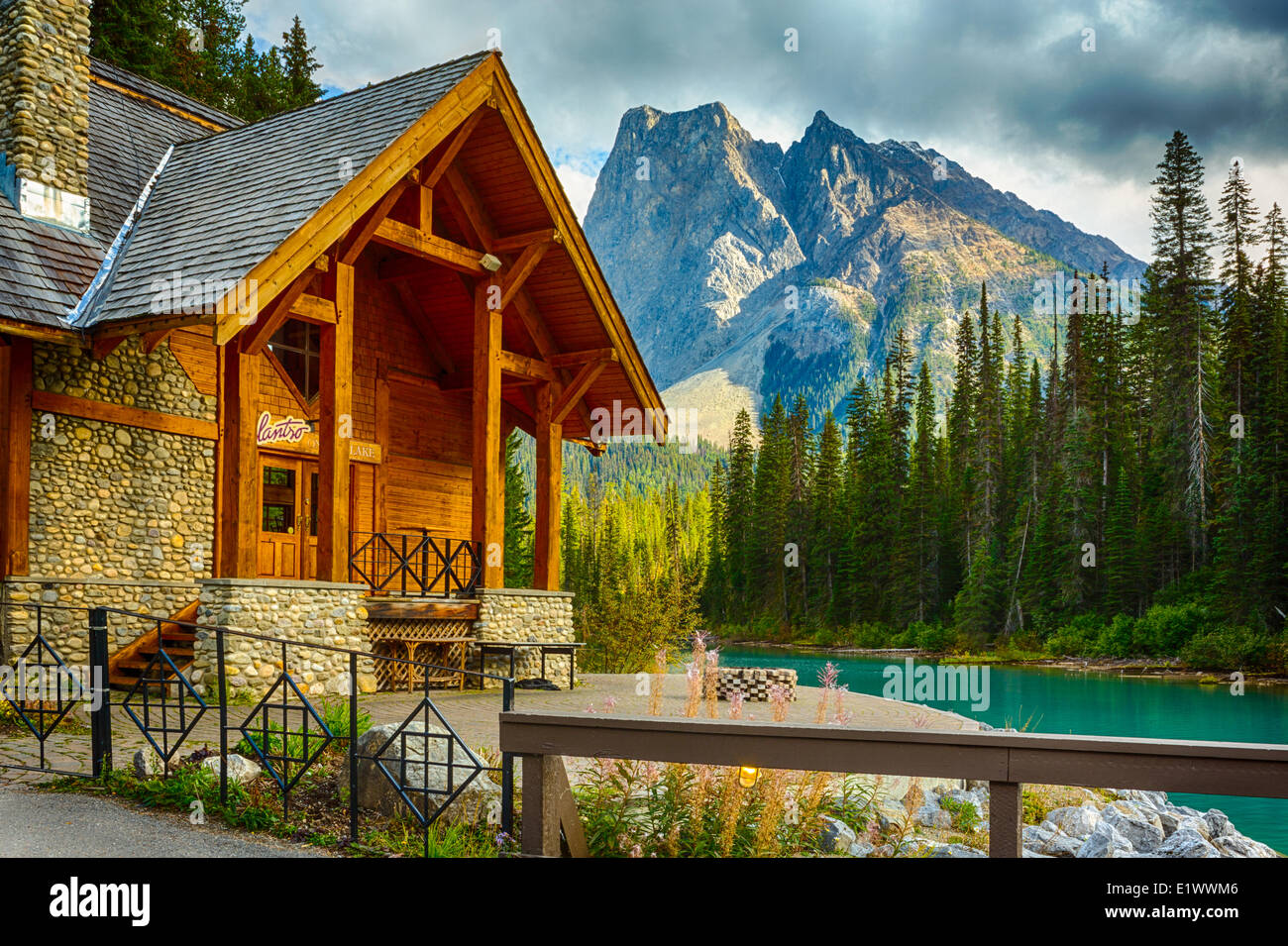 Emerald Lake, Yoho Nationalpark, Britisch-Kolumbien, Kanada Stockfoto