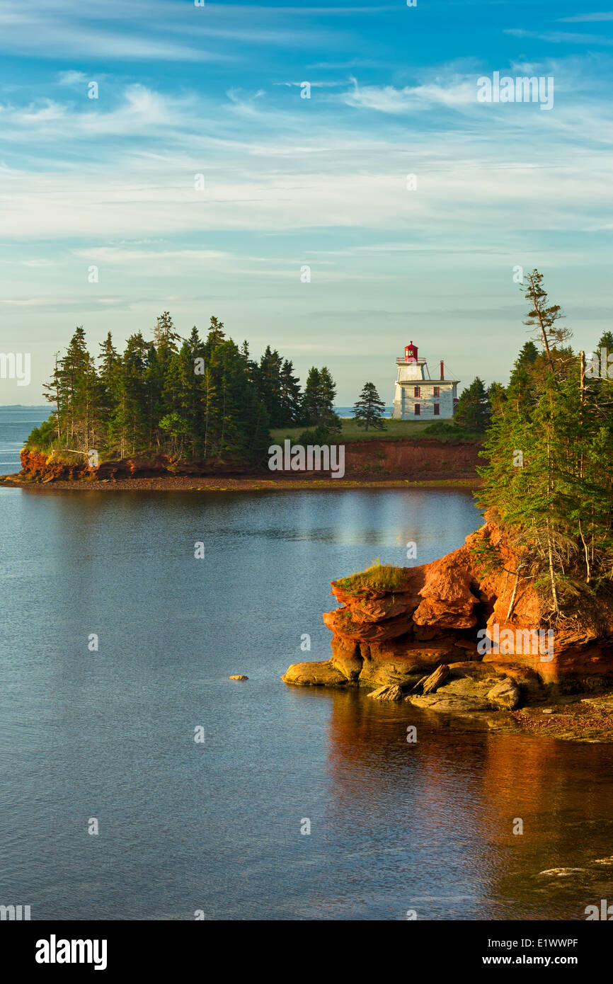 Blockhaus Point Lighthouse, Rocky Point, Prince-Edward-Insel, Kanada Stockfoto
