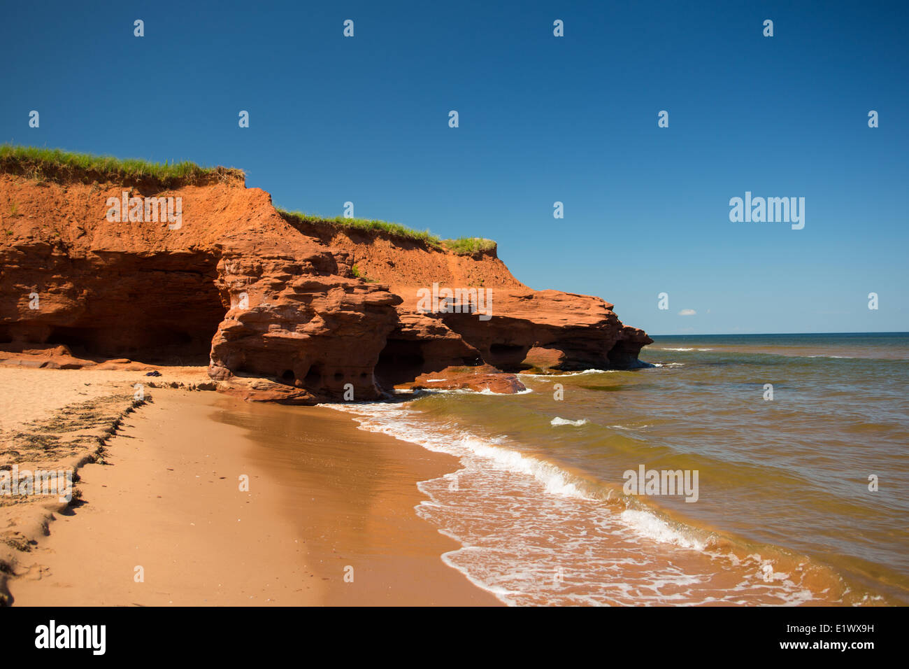 Erodierte Sandstein, Darnley, Prince Edward Island, Canada Stockfoto