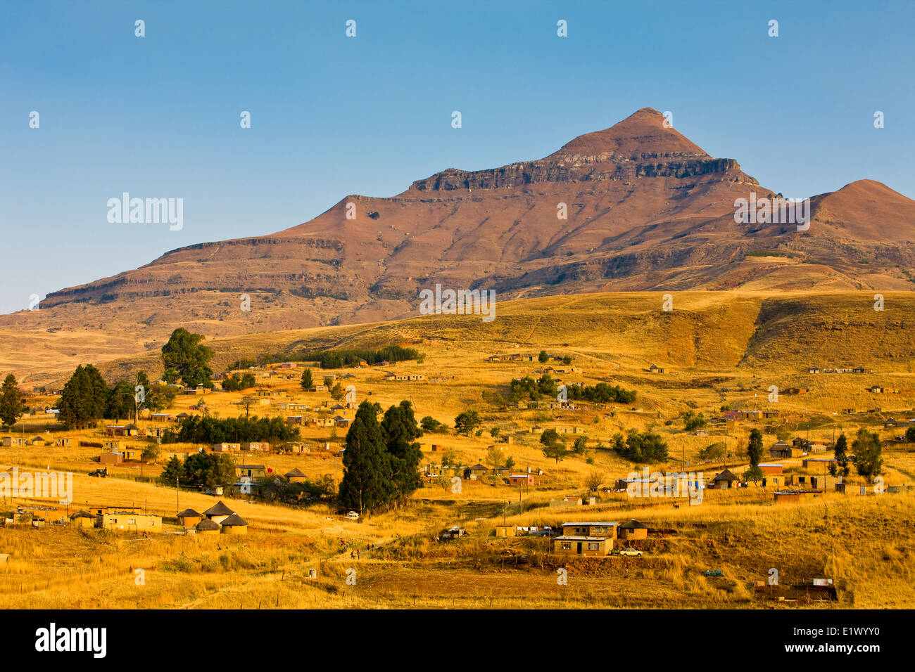 Mont Aux-Quellen in der Nähe von Bergville, Berge von den Drakensbergen, Kwazulu-Natal, Südafrika Stockfoto