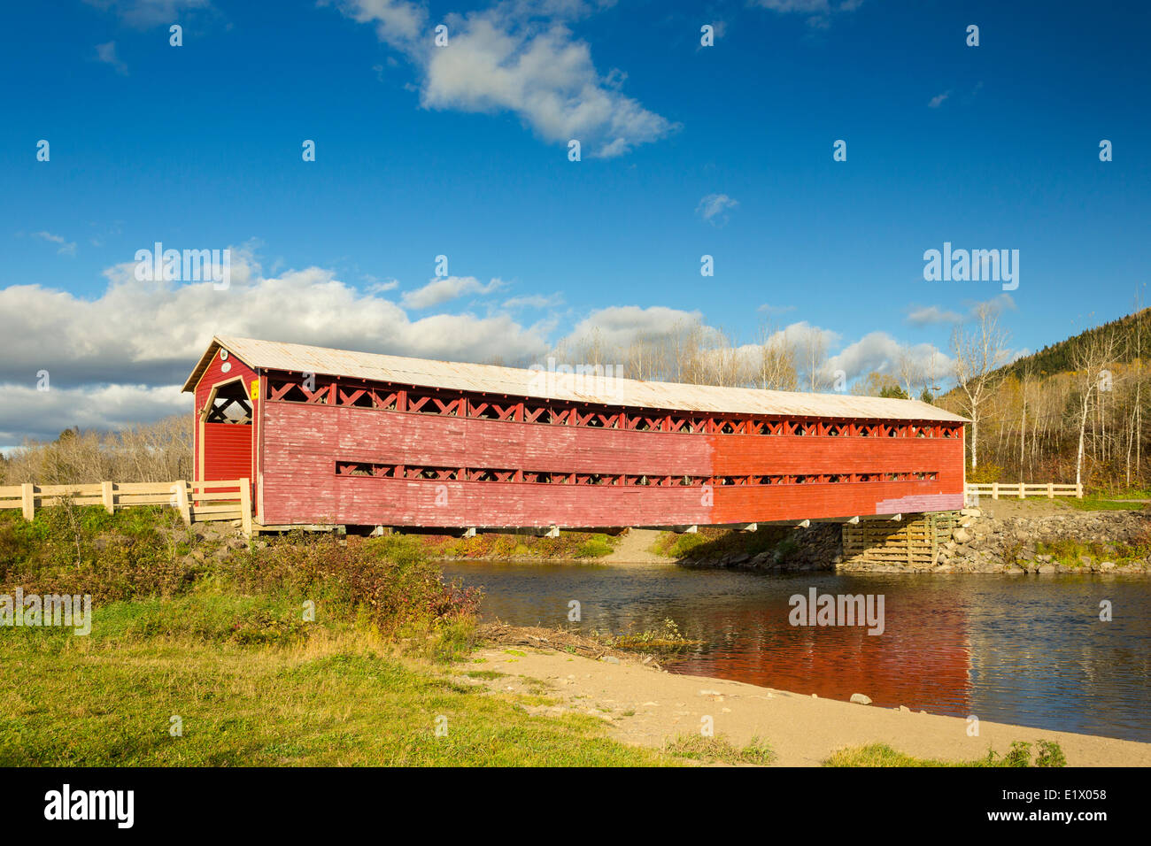 Gedeckte Brücke, Boucher, Quebec, Kanada Stockfoto