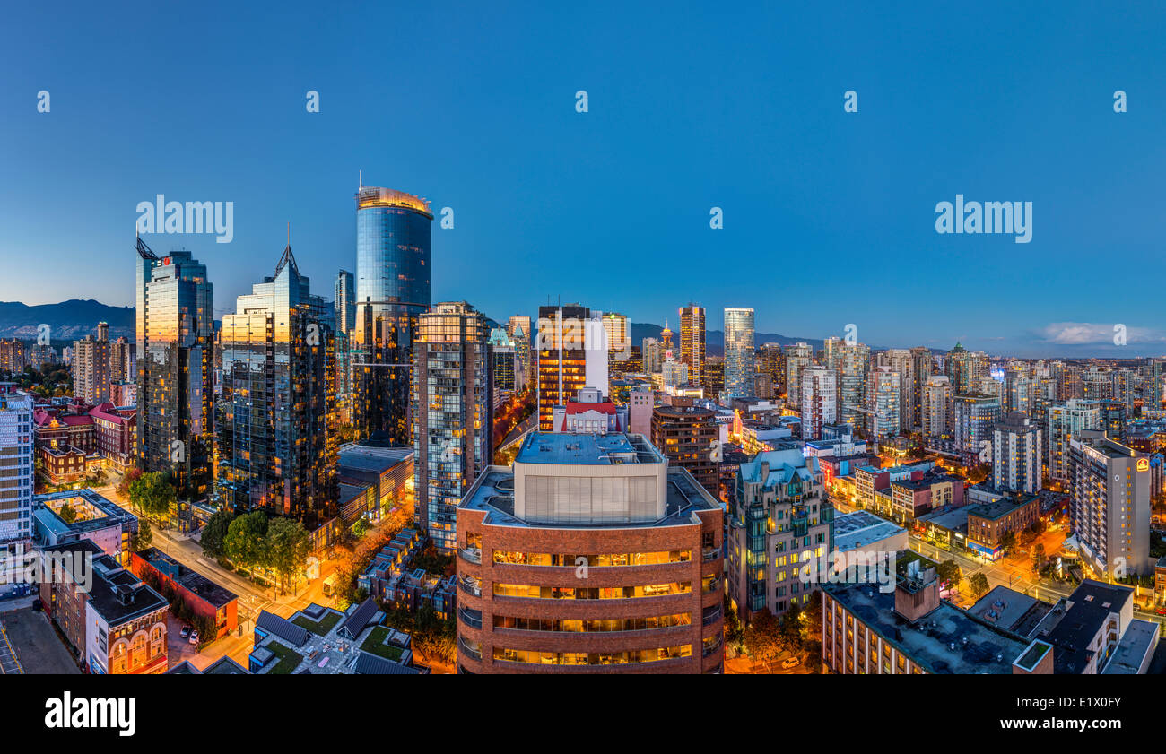 Vancouver Skyling auf der Nordseite, Vancouver, Britisch-Kolumbien, Kanada Stockfoto