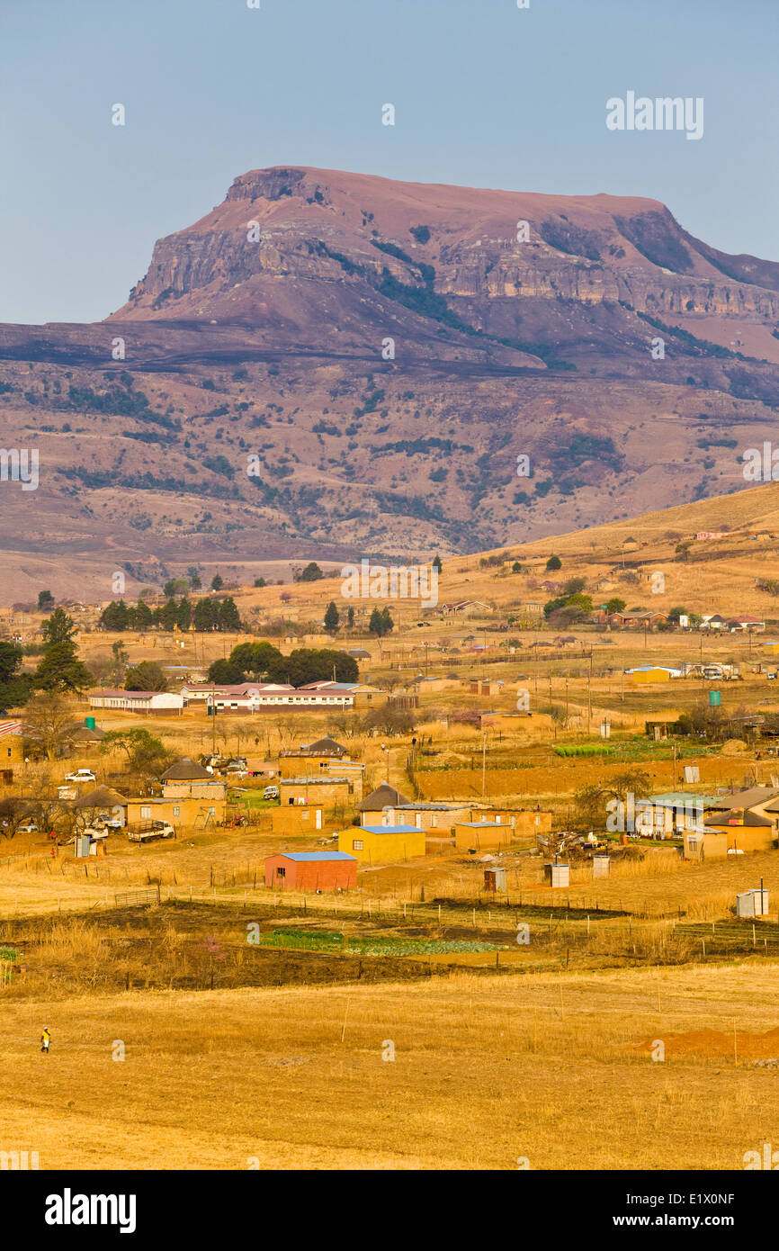 Mont Aux-Quellen in der Nähe von Bergville, Berge von den Drakensbergen, Kwazulu-Natal, Südafrika Stockfoto