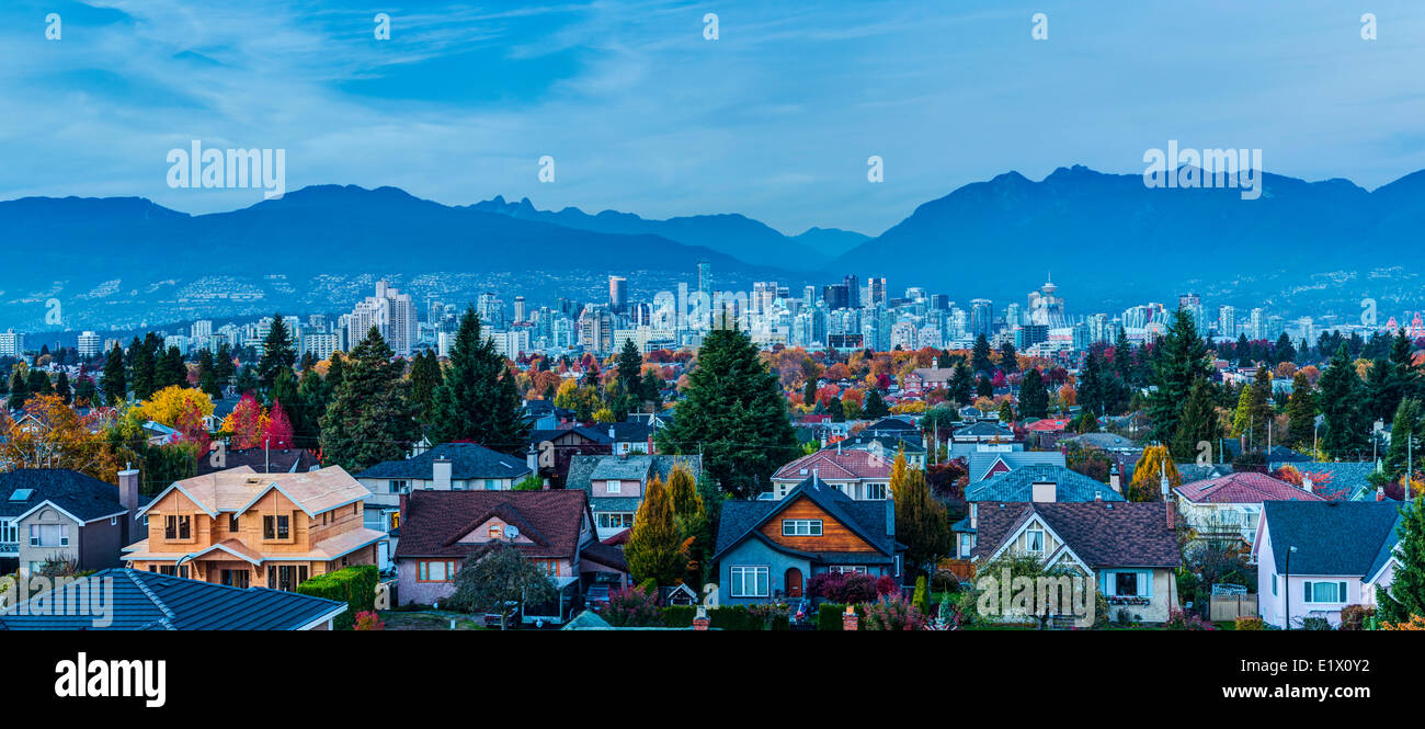 Nachbarschaft. West 26th Ave und Cambie Blick nach Norden, Vancouver, Britisch-Kolumbien, Kanada Stockfoto