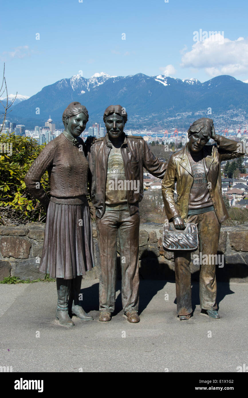 Bronze Tourist am Queen Elizabeth Park, Vancouver British Columbia, Kanada Stockfoto