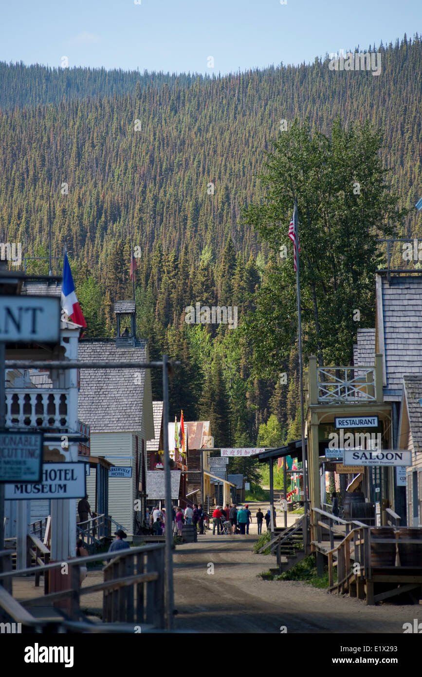 Historischen Goldrausch Townsite von Barkerville, Cariboo Region, British Columbia, Kanada Stockfoto