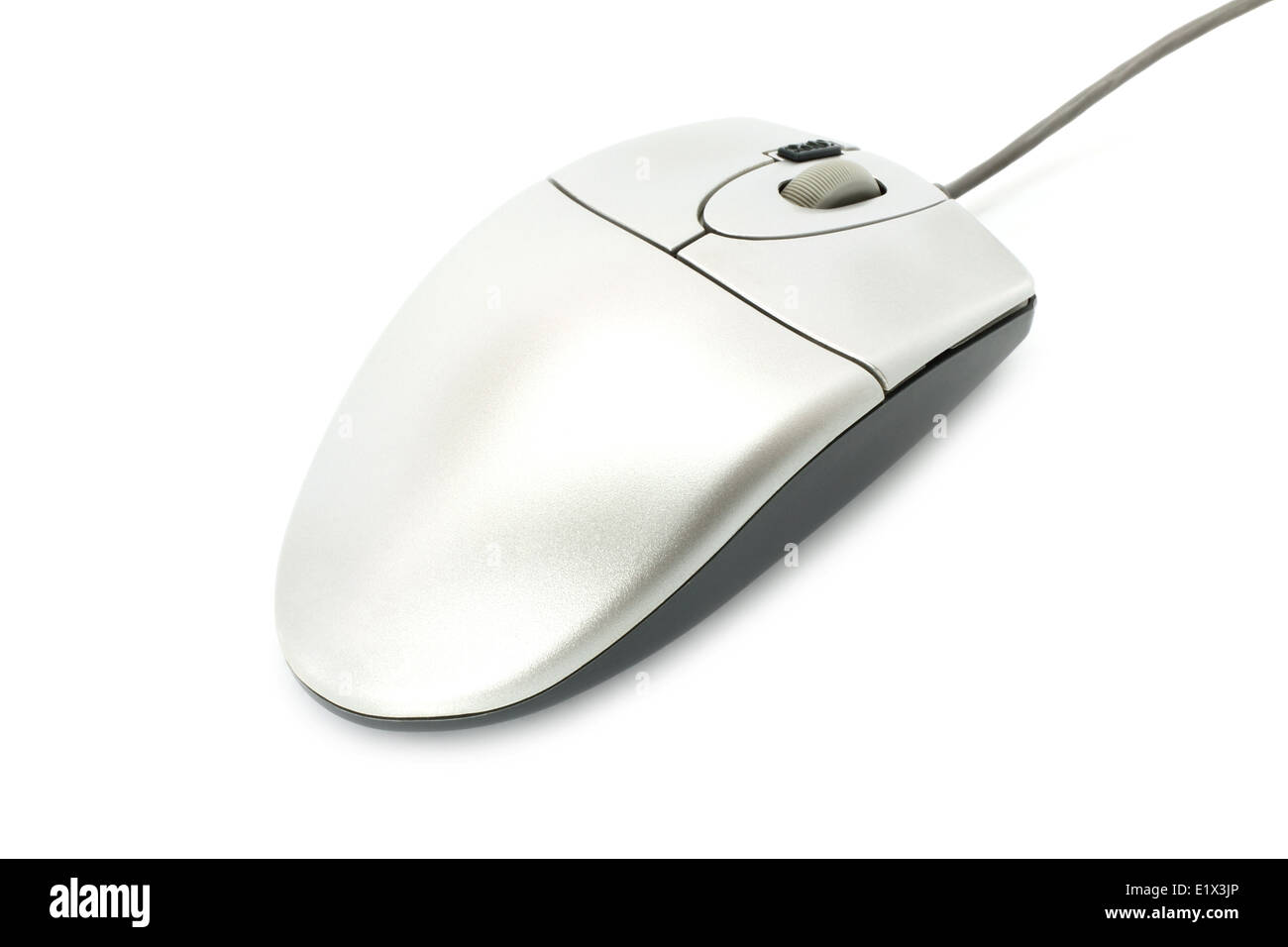 Computer Maus Nahaufnahme auf weißem Hintergrund Stockfoto