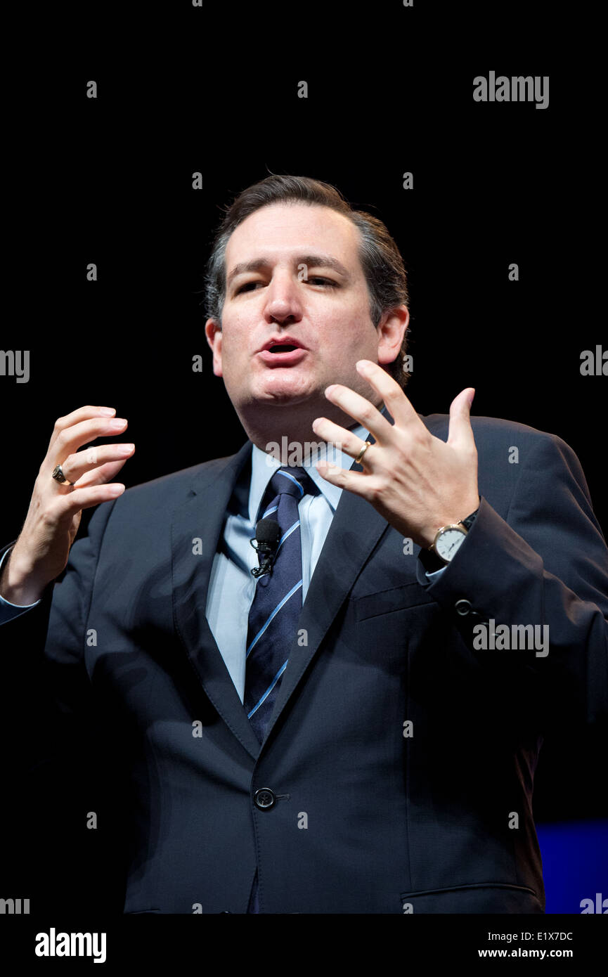 Ted Cruz gibt uns Senator von Texas, Rede bei der Texas Republican Convention in Fort Worth, Texas, USA Stockfoto