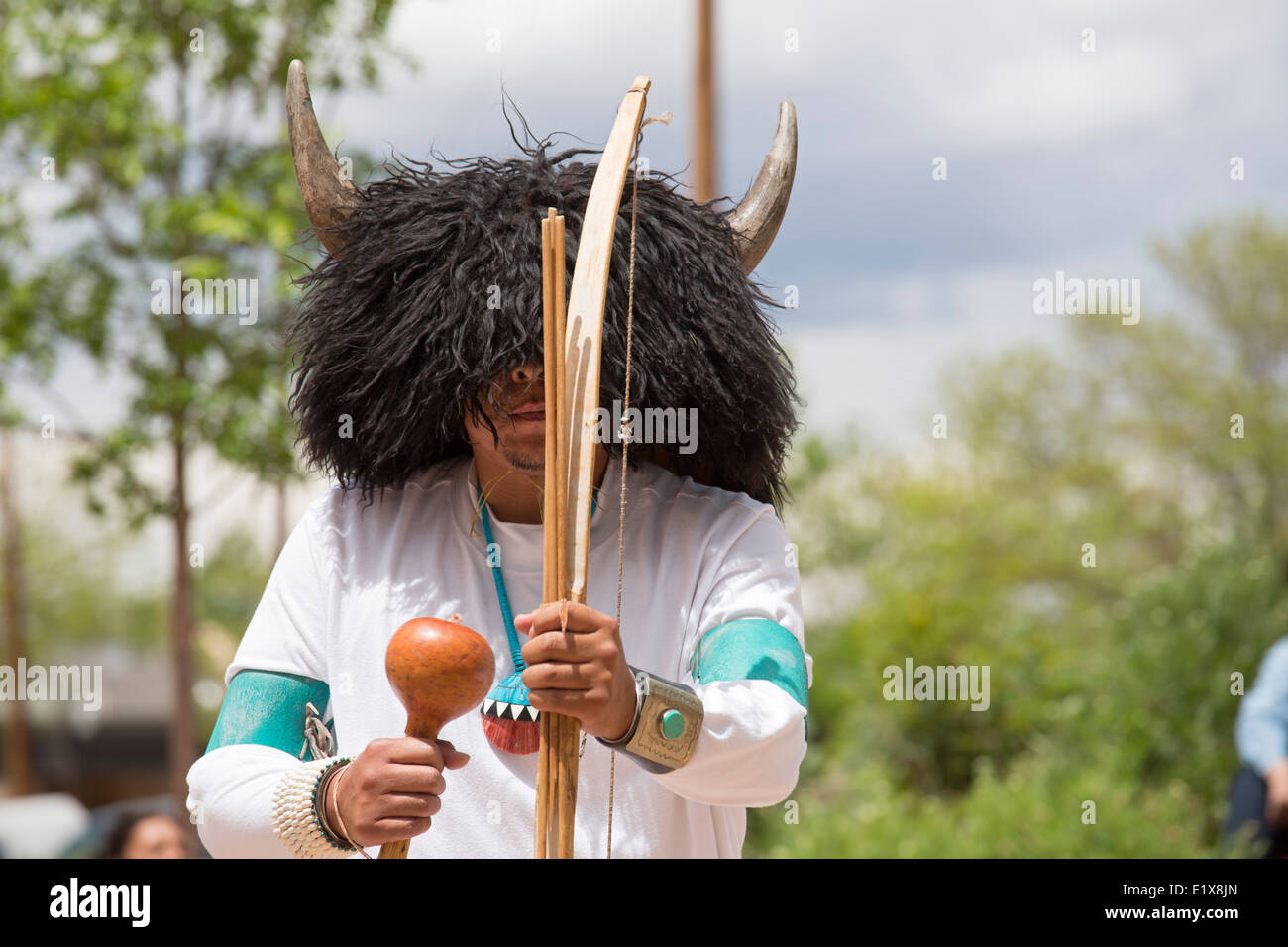 Cortez, Colorado - The Oak Canyon Tänzer von Jemez Pueblo in New Mexico durchführen während des indischen Künste & Kulturfestivals. Stockfoto