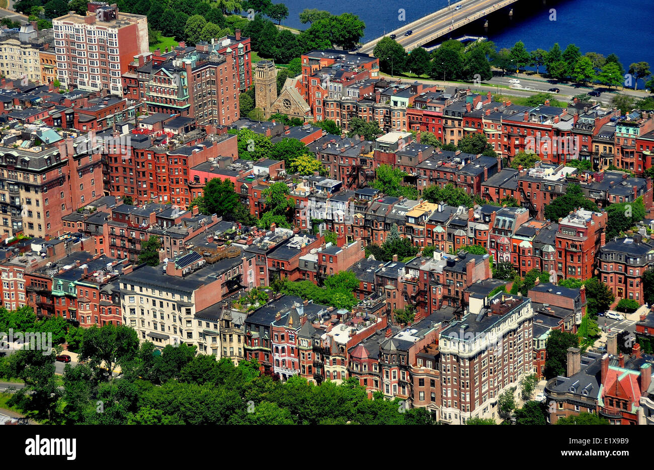 Boston, Massachusetts: Blick auf die Back Bay Stockfoto
