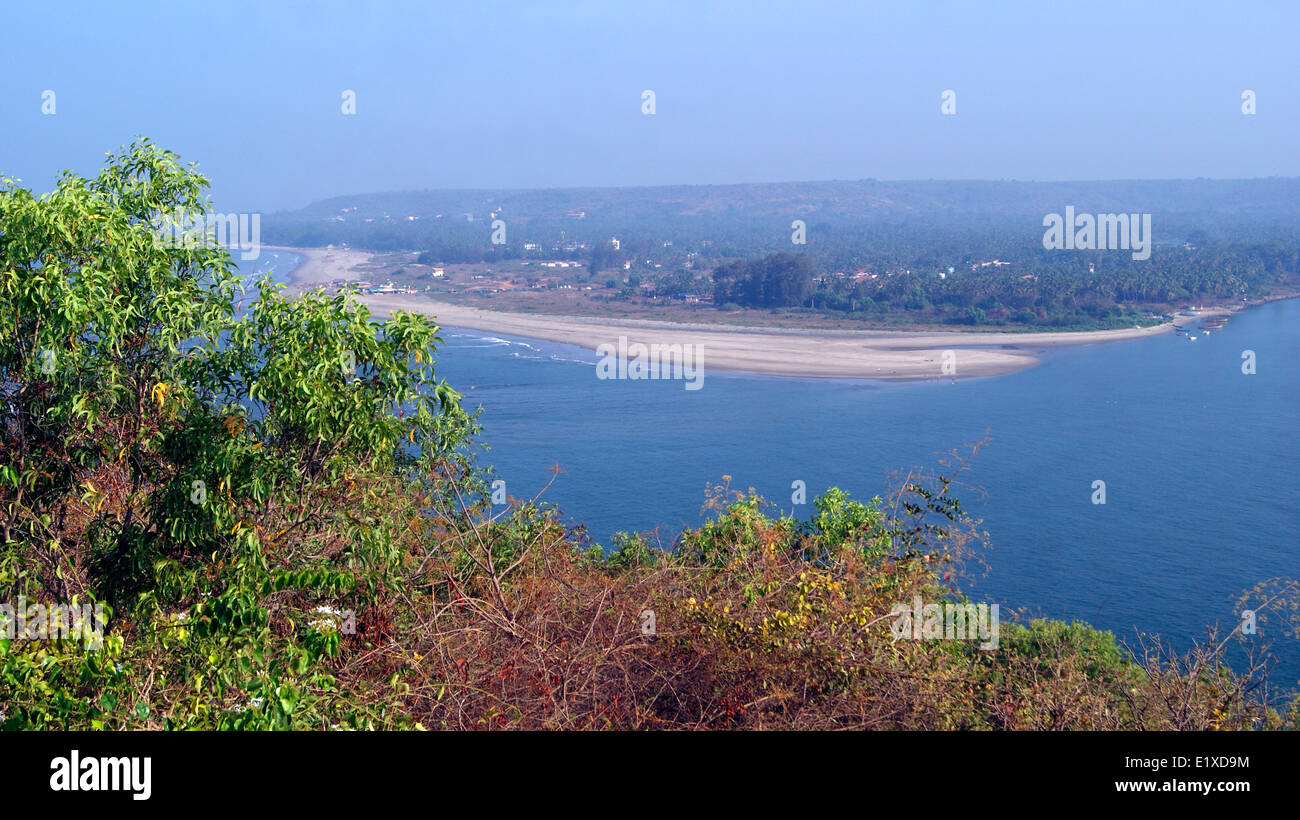 Goa Beach Indien Landschaft Blick erkunden Nord-Goa Stockfoto