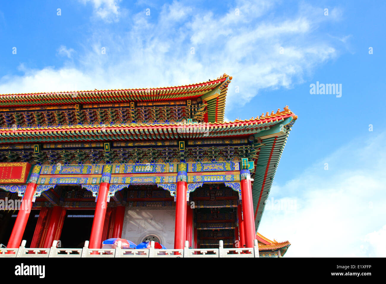 Traditionellen chinesischen Stil Tempel am Wat Leng-Noei-Yi in Nonthaburi, Thailand. Stockfoto