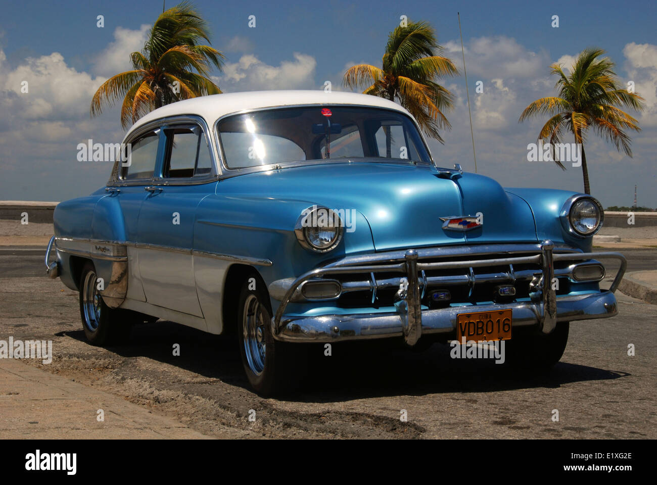 Ein amerikanischer Oldtimer von Chevrolet in Cienfuegos, Kuba Stockfoto