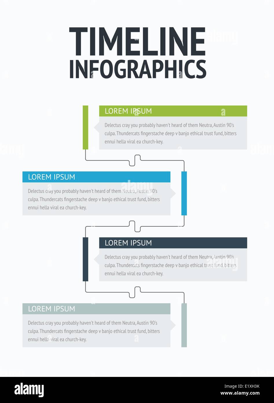 Vektor flachen Timeline Infografiken Stock Vektor